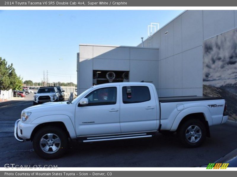 Super White / Graphite 2014 Toyota Tacoma V6 SR5 Double Cab 4x4