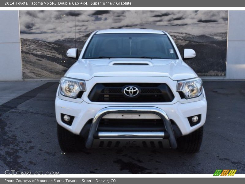Super White / Graphite 2014 Toyota Tacoma V6 SR5 Double Cab 4x4