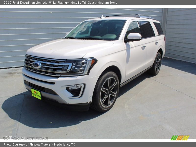 White Platinum Metallic Tri-Coat / Medium Stone 2019 Ford Expedition Limited