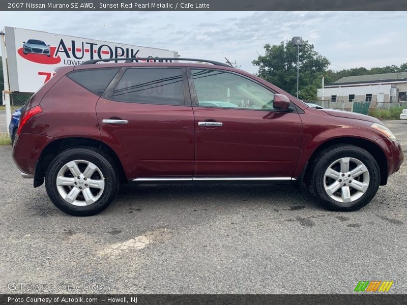 Sunset Red Pearl Metallic / Cafe Latte 2007 Nissan Murano SE AWD