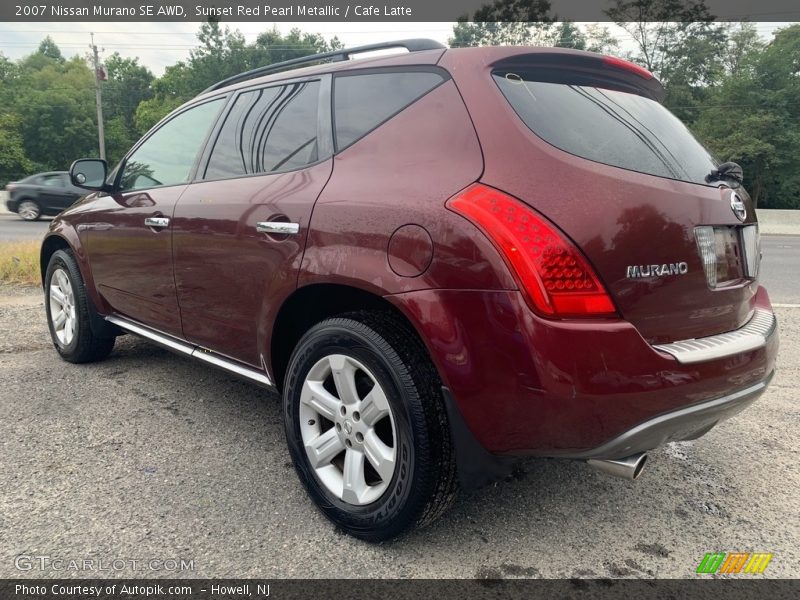 Sunset Red Pearl Metallic / Cafe Latte 2007 Nissan Murano SE AWD