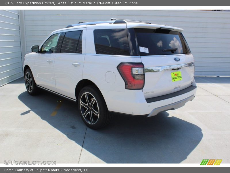 White Platinum Metallic Tri-Coat / Medium Stone 2019 Ford Expedition Limited