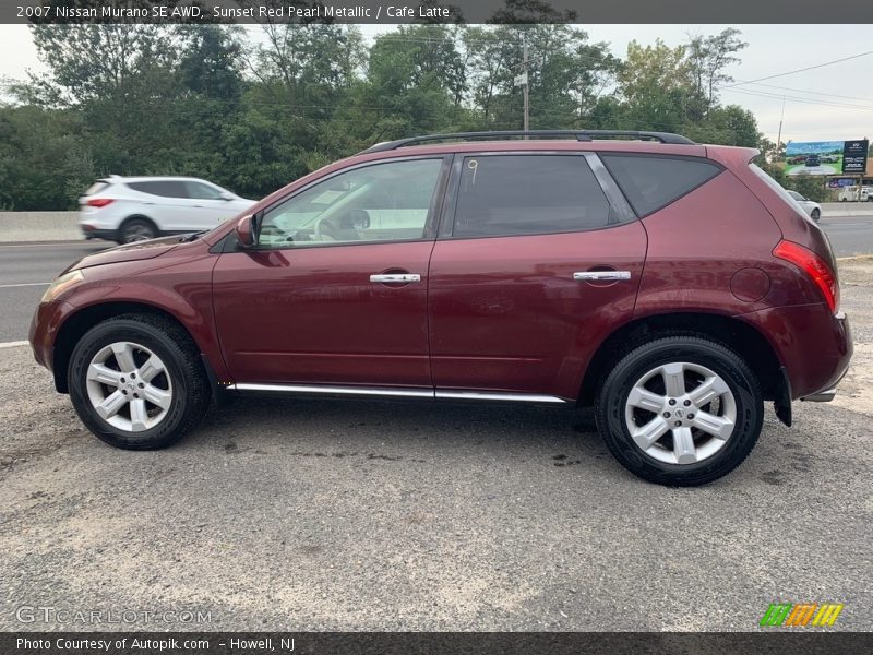 Sunset Red Pearl Metallic / Cafe Latte 2007 Nissan Murano SE AWD