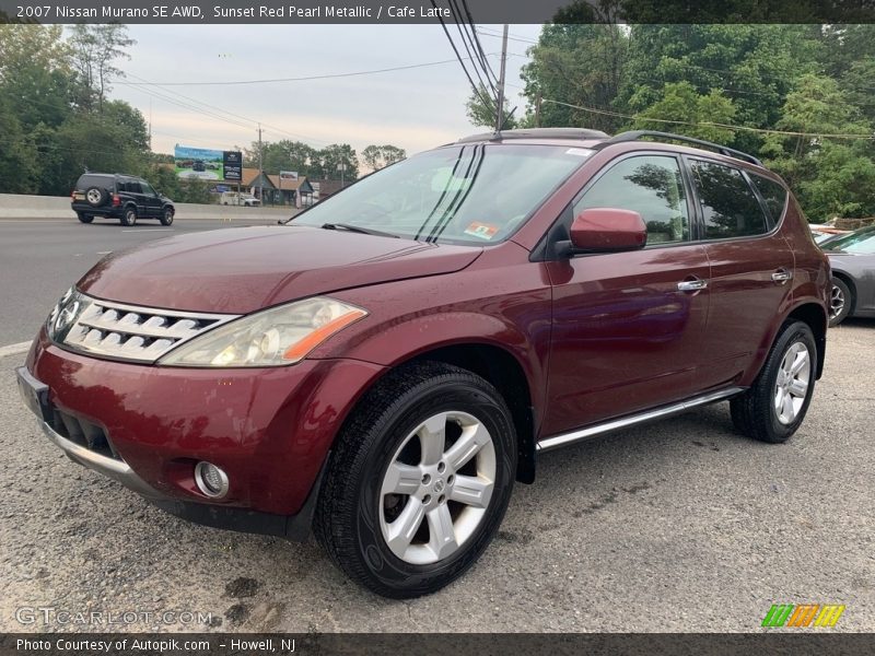 Sunset Red Pearl Metallic / Cafe Latte 2007 Nissan Murano SE AWD