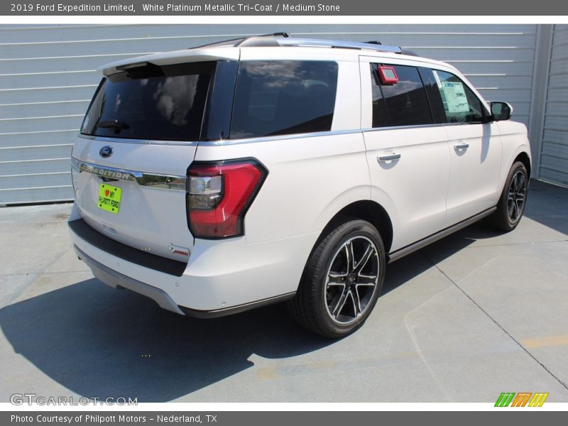 White Platinum Metallic Tri-Coat / Medium Stone 2019 Ford Expedition Limited