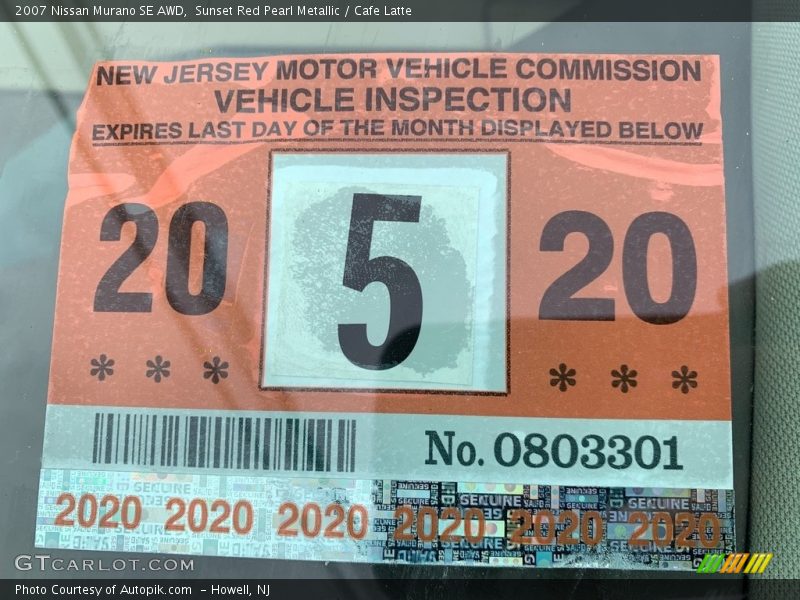 Sunset Red Pearl Metallic / Cafe Latte 2007 Nissan Murano SE AWD