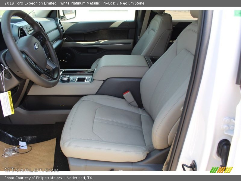White Platinum Metallic Tri-Coat / Medium Stone 2019 Ford Expedition Limited