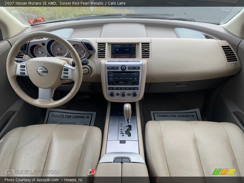 Sunset Red Pearl Metallic / Cafe Latte 2007 Nissan Murano SE AWD