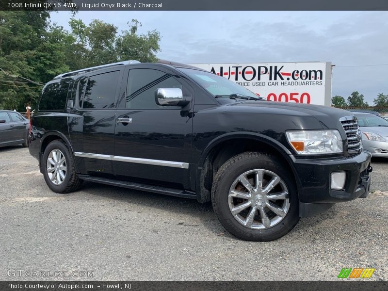 Liquid Onyx Black / Charcoal 2008 Infiniti QX 56 4WD
