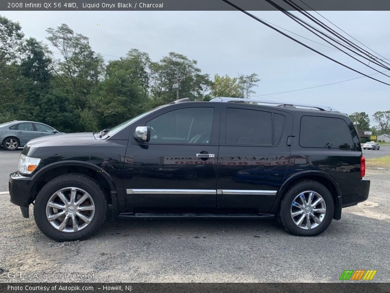 Liquid Onyx Black / Charcoal 2008 Infiniti QX 56 4WD