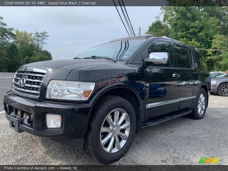 Liquid Onyx Black / Charcoal 2008 Infiniti QX 56 4WD