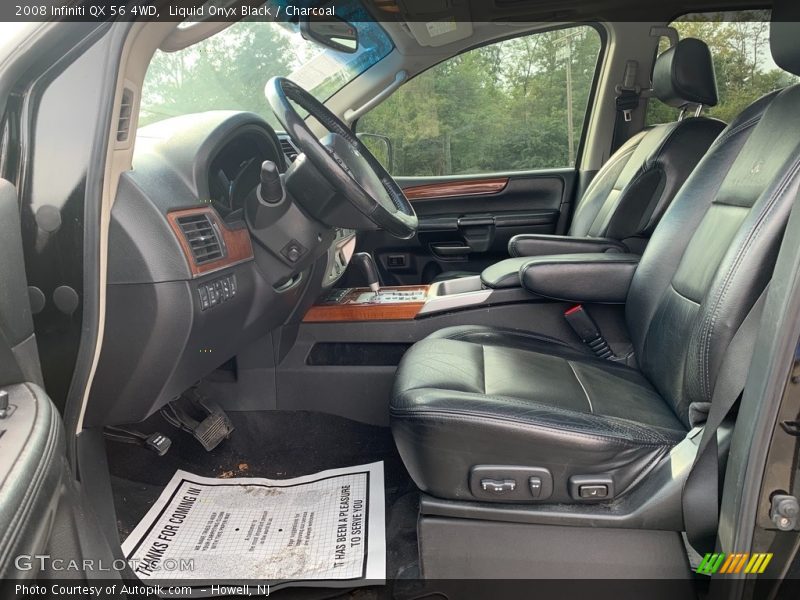 Liquid Onyx Black / Charcoal 2008 Infiniti QX 56 4WD