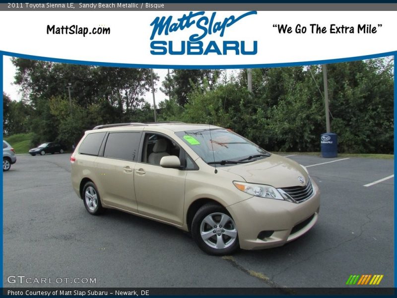 Sandy Beach Metallic / Bisque 2011 Toyota Sienna LE