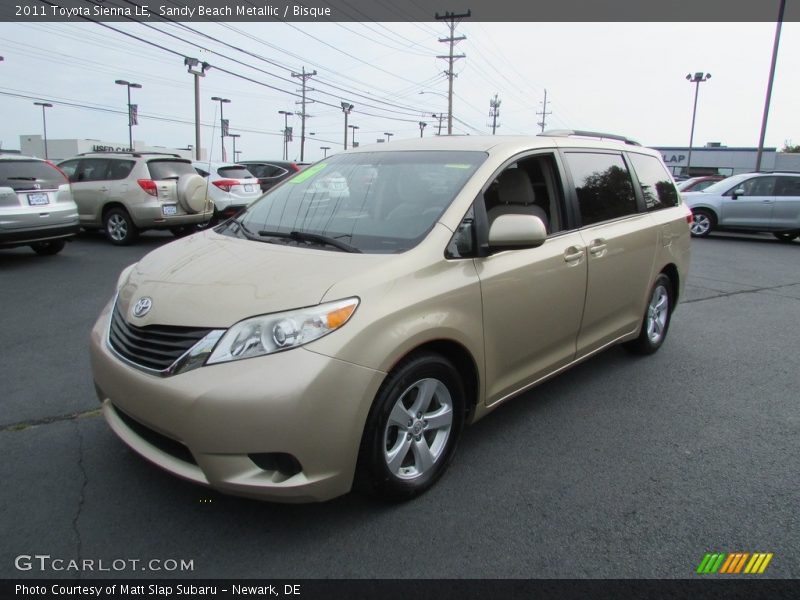 Sandy Beach Metallic / Bisque 2011 Toyota Sienna LE
