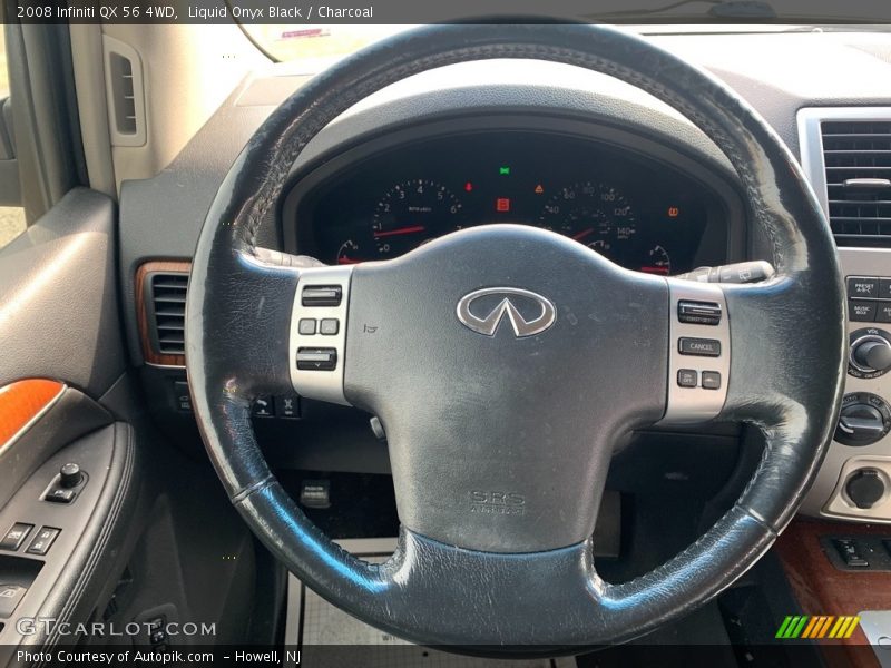 Liquid Onyx Black / Charcoal 2008 Infiniti QX 56 4WD