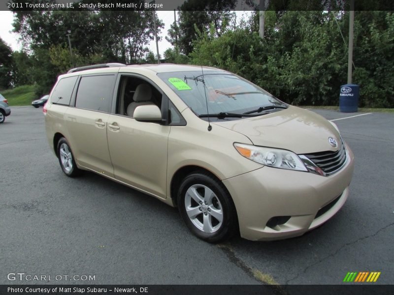 Sandy Beach Metallic / Bisque 2011 Toyota Sienna LE