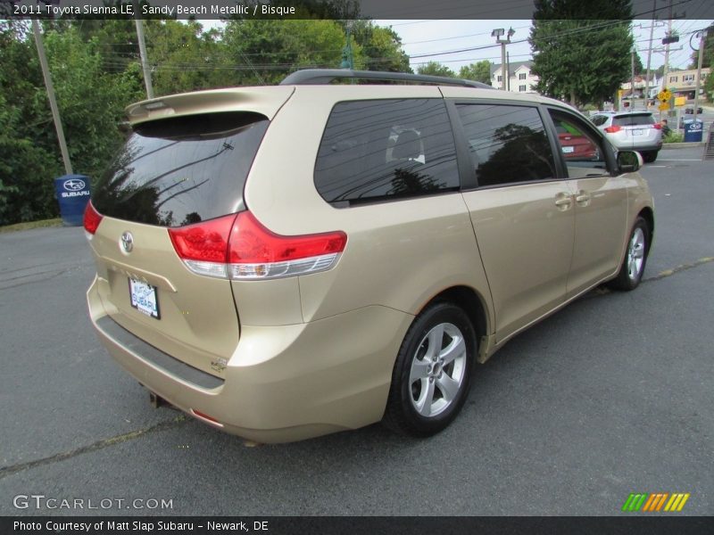 Sandy Beach Metallic / Bisque 2011 Toyota Sienna LE