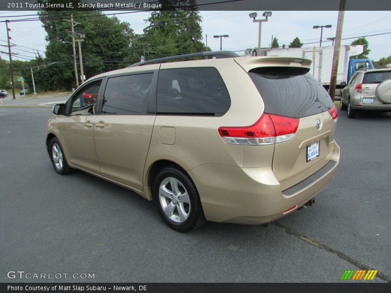 Sandy Beach Metallic / Bisque 2011 Toyota Sienna LE