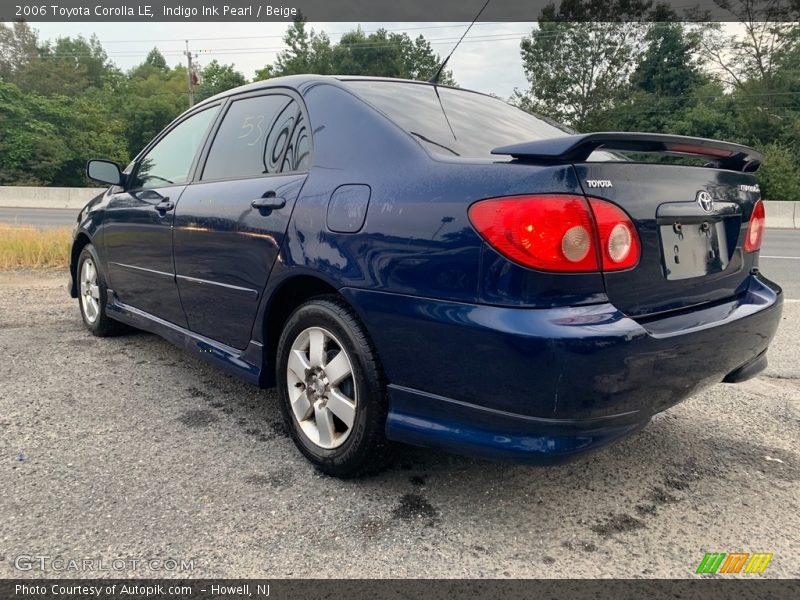 Indigo Ink Pearl / Beige 2006 Toyota Corolla LE