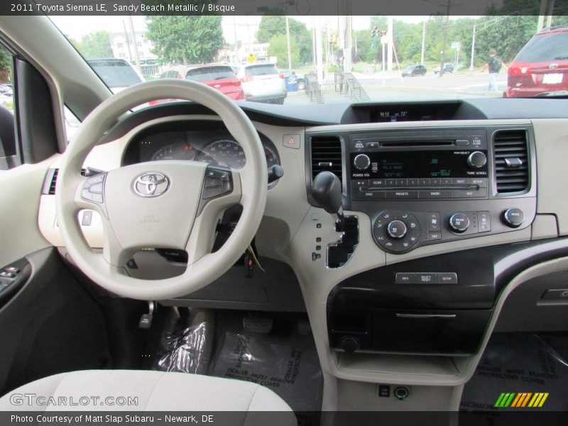 Sandy Beach Metallic / Bisque 2011 Toyota Sienna LE