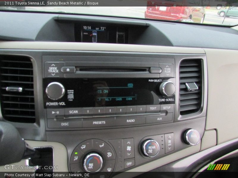 Sandy Beach Metallic / Bisque 2011 Toyota Sienna LE