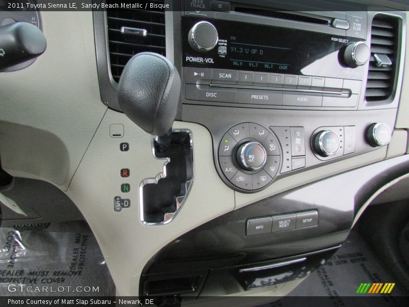 Sandy Beach Metallic / Bisque 2011 Toyota Sienna LE