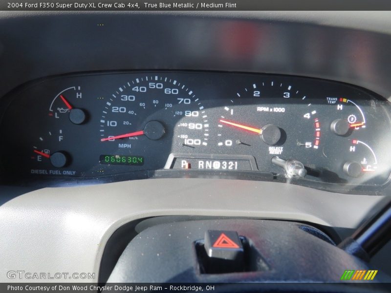 True Blue Metallic / Medium Flint 2004 Ford F350 Super Duty XL Crew Cab 4x4