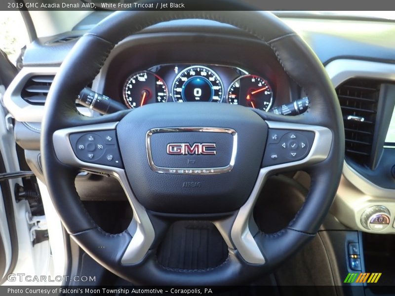 White Frost Tricoat / Jet Black 2019 GMC Acadia Denali AWD