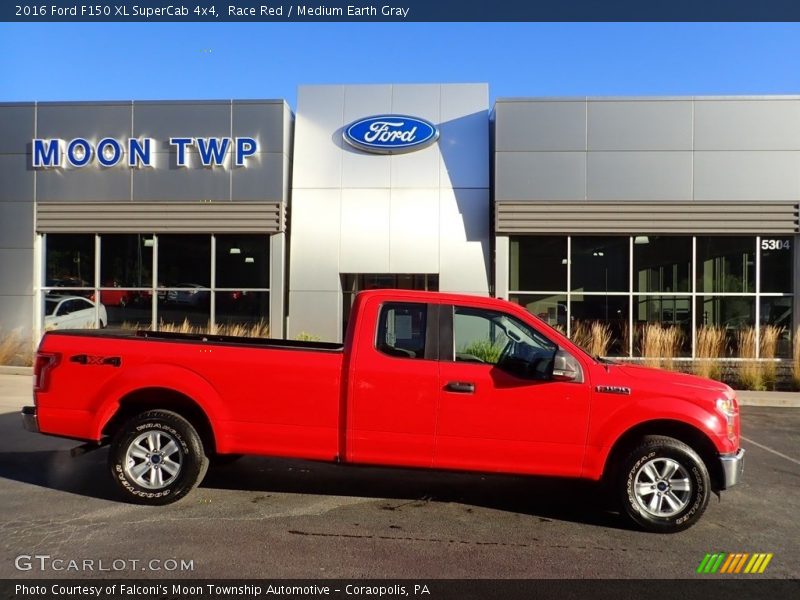 Race Red / Medium Earth Gray 2016 Ford F150 XL SuperCab 4x4