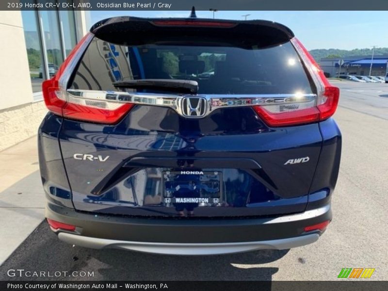 Obsidian Blue Pearl / Gray 2019 Honda CR-V EX-L AWD