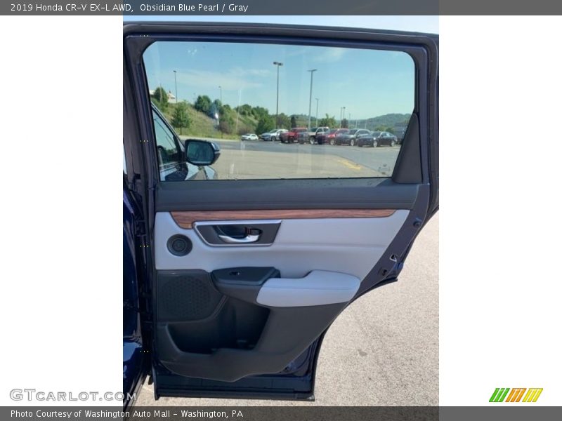 Obsidian Blue Pearl / Gray 2019 Honda CR-V EX-L AWD