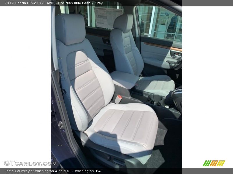 Obsidian Blue Pearl / Gray 2019 Honda CR-V EX-L AWD