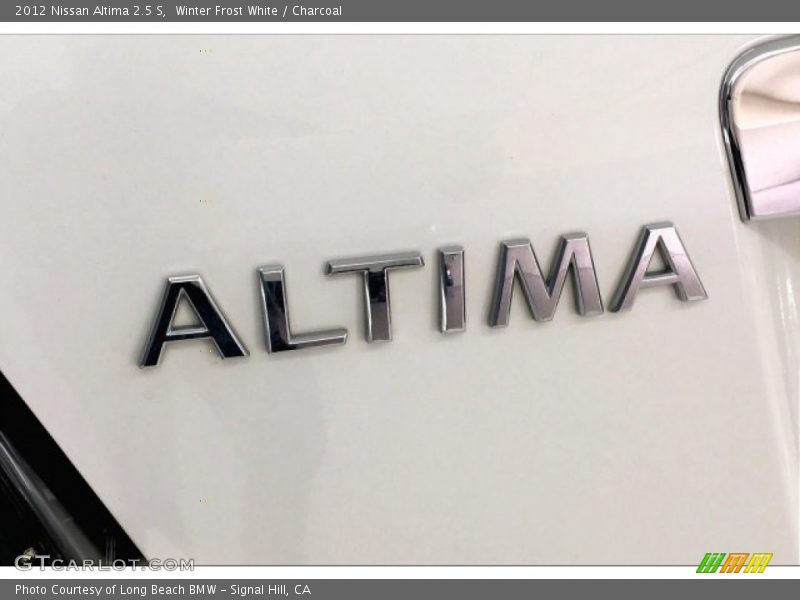 Winter Frost White / Charcoal 2012 Nissan Altima 2.5 S