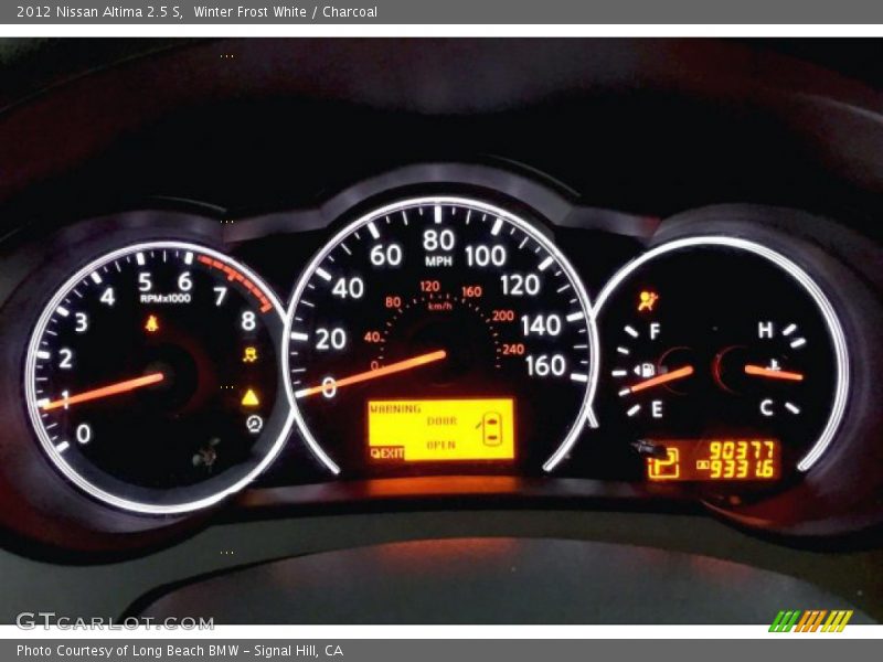 Winter Frost White / Charcoal 2012 Nissan Altima 2.5 S