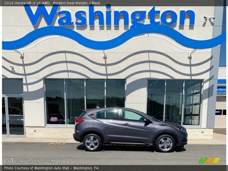 Modern Steel Metallic / Black 2019 Honda HR-V LX AWD