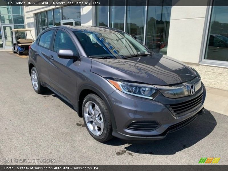 Modern Steel Metallic / Black 2019 Honda HR-V LX AWD