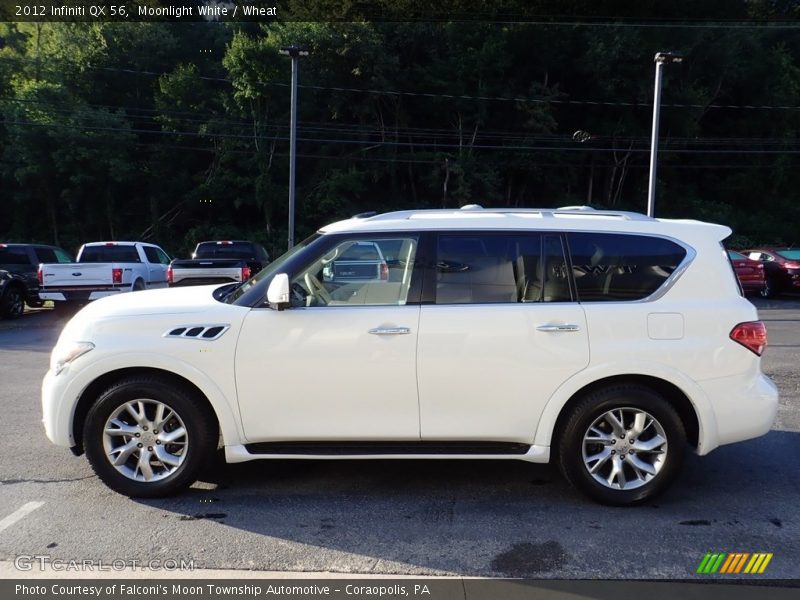 Moonlight White / Wheat 2012 Infiniti QX 56