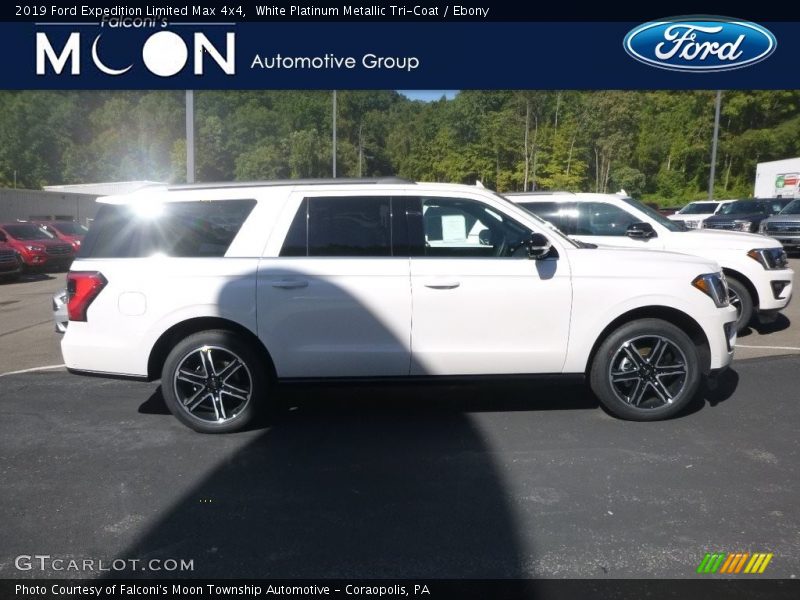 White Platinum Metallic Tri-Coat / Ebony 2019 Ford Expedition Limited Max 4x4