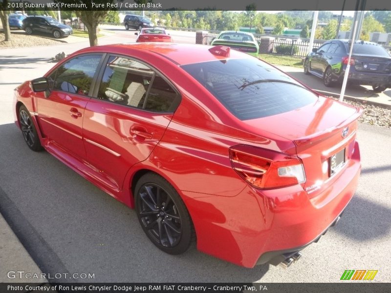 Pure Red / Carbon Black 2018 Subaru WRX Premium