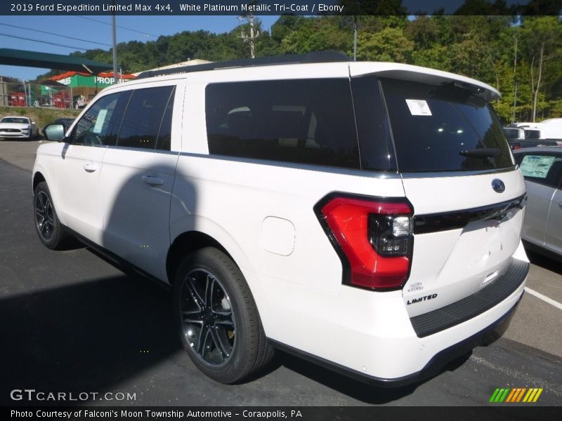 White Platinum Metallic Tri-Coat / Ebony 2019 Ford Expedition Limited Max 4x4