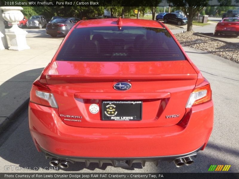 Pure Red / Carbon Black 2018 Subaru WRX Premium