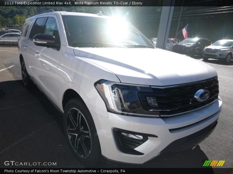 White Platinum Metallic Tri-Coat / Ebony 2019 Ford Expedition Limited Max 4x4