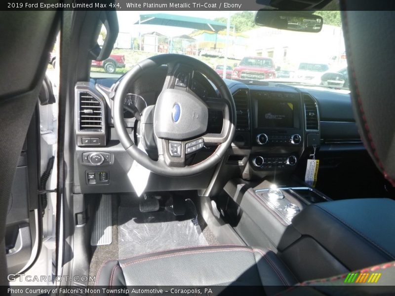 White Platinum Metallic Tri-Coat / Ebony 2019 Ford Expedition Limited Max 4x4