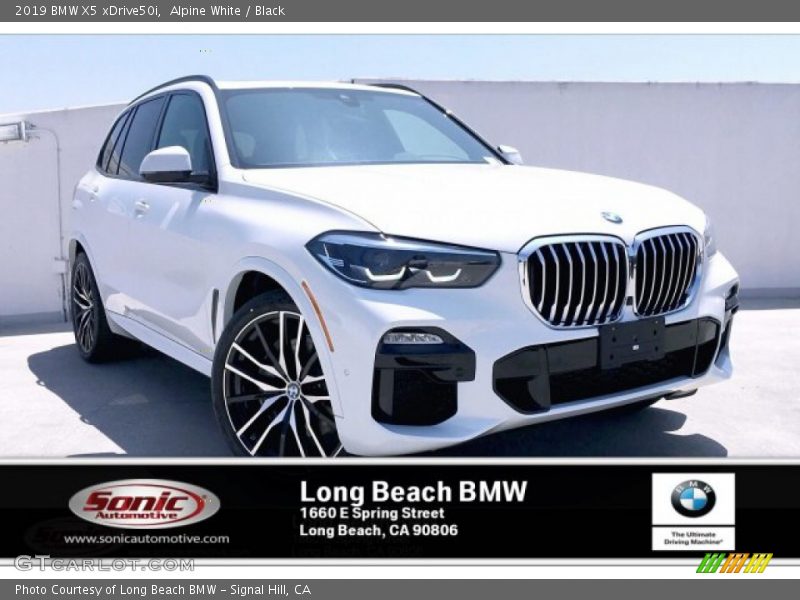 Alpine White / Black 2019 BMW X5 xDrive50i