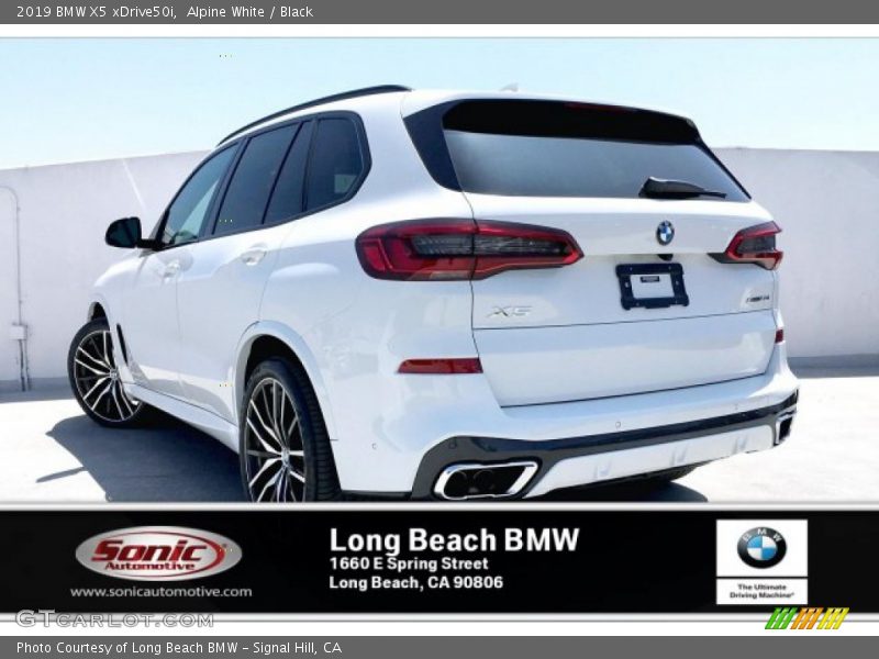 Alpine White / Black 2019 BMW X5 xDrive50i