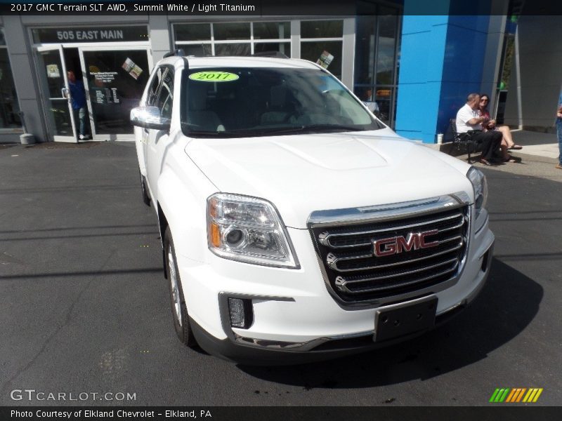 Summit White / Light Titanium 2017 GMC Terrain SLT AWD