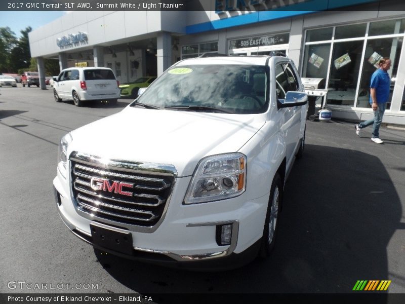 Summit White / Light Titanium 2017 GMC Terrain SLT AWD