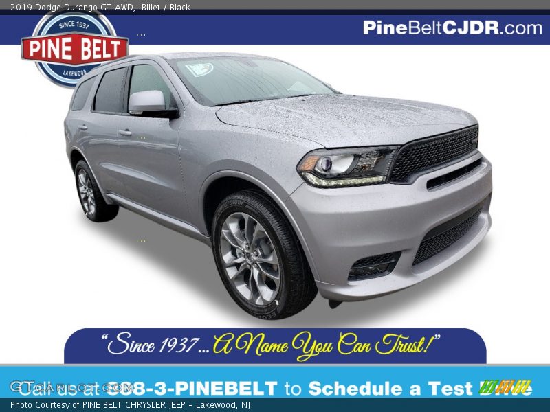 Billet / Black 2019 Dodge Durango GT AWD