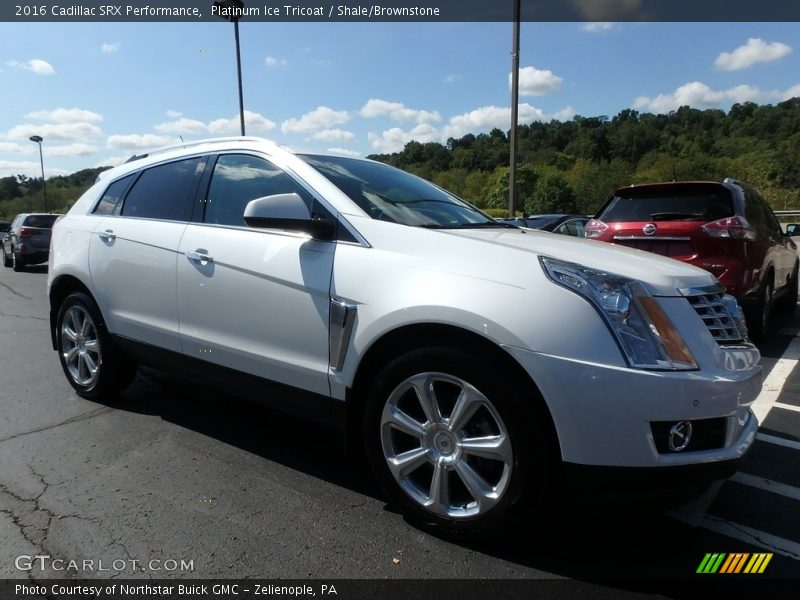 Platinum Ice Tricoat / Shale/Brownstone 2016 Cadillac SRX Performance