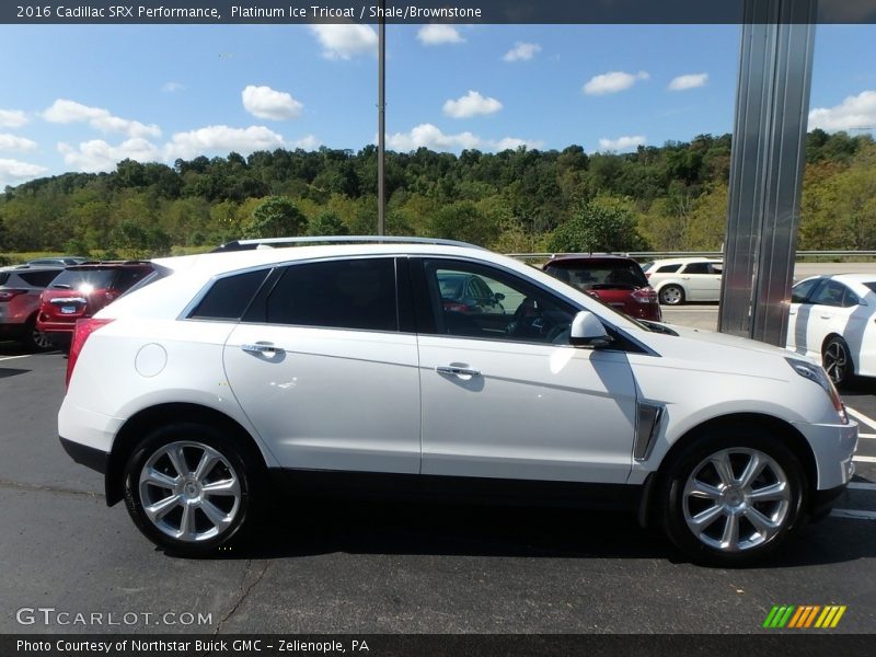 Platinum Ice Tricoat / Shale/Brownstone 2016 Cadillac SRX Performance